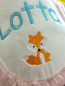 Preview: Plüsch Eule Koala Einhorn Pinguin oder Hase (40cm) mit Motiv/Name & Datum
