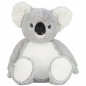 Preview: Plüsch Eule Koala Einhorn Pinguin oder Hase (40cm) mit Motiv/Name & Datum