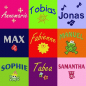 Preview: Großer Canvas Seesack mit Namen und Sternzeichen/Motiv bestickt