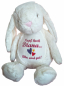 Preview: Plüsch Eule Koala Einhorn Pinguin oder Hase (40cm) mit Motiv/Name & Datum