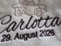 Preview: Baby Kuscheldecke Bär 100x75cm mit Name/ Datum bestickt