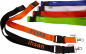 Preview: Lanyard 25mm mit Karabiner Name bestickt