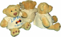 Preview: Teddy "Pummelchen" klein/ 26cm mit Minimotiv/Name & Datum bestickt
