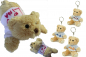 Preview: Mini-Teddy (Magnet oder Anhänger) mit Monogramm/Namen bestickt