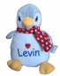 Preview: Plüsch Eule Koala Einhorn Pinguin oder Hase (40cm) mit Motiv/Name & Datum