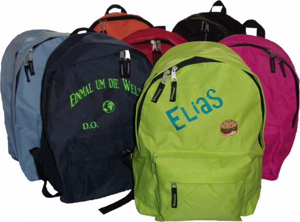 Kinder-Rucksack (groß) mit Namen / Motiv bestickt