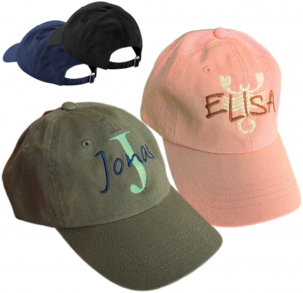 Low Profile Dad CAP ab 12J (ERW) mit Emblem / Namen bestickt