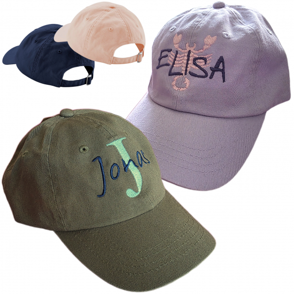 Junior Low Profile Dad CAP ab 6J mit Emblem / Namen bestickt