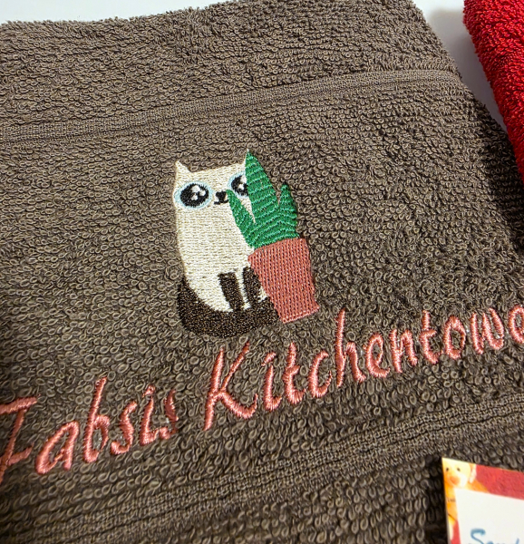 Küchenhandtuch aus Baumwolle 50x50 mit Namen/ Motiv bestickt