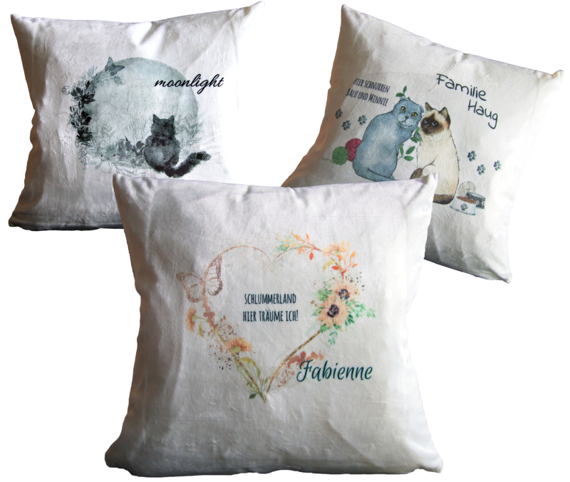 Kuschelkissen mit Sternzeichen/Motiv/Namen/Spruch bedruckt