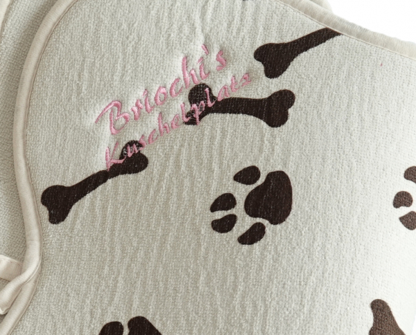 Hundematte, Platzdecke mit Name/Text bestickt