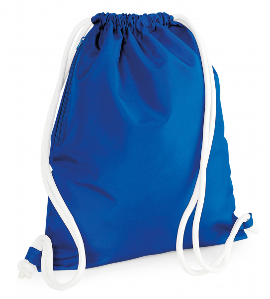 Turnbeutel/Sportbeutel mit Seitenfach mit Namen & Motiv bestickt