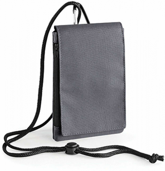 Smartphone-Tasche mit Karabiner & Motiv, Namen oder Monogramm bestickt