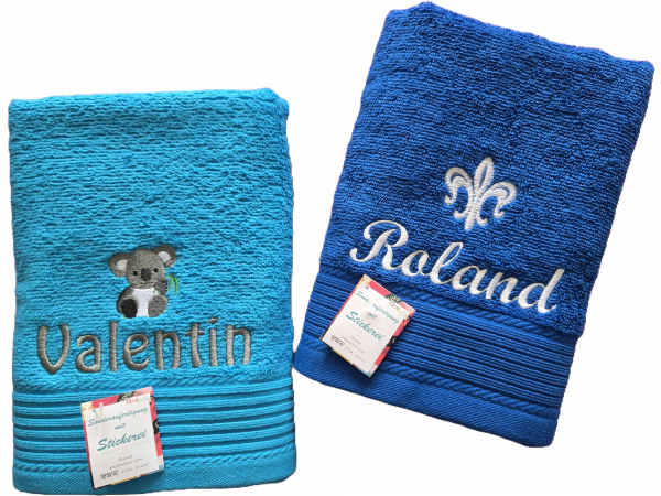 CLASSIC Handtuch 50x100 mit Namen/ Motiv bestickt