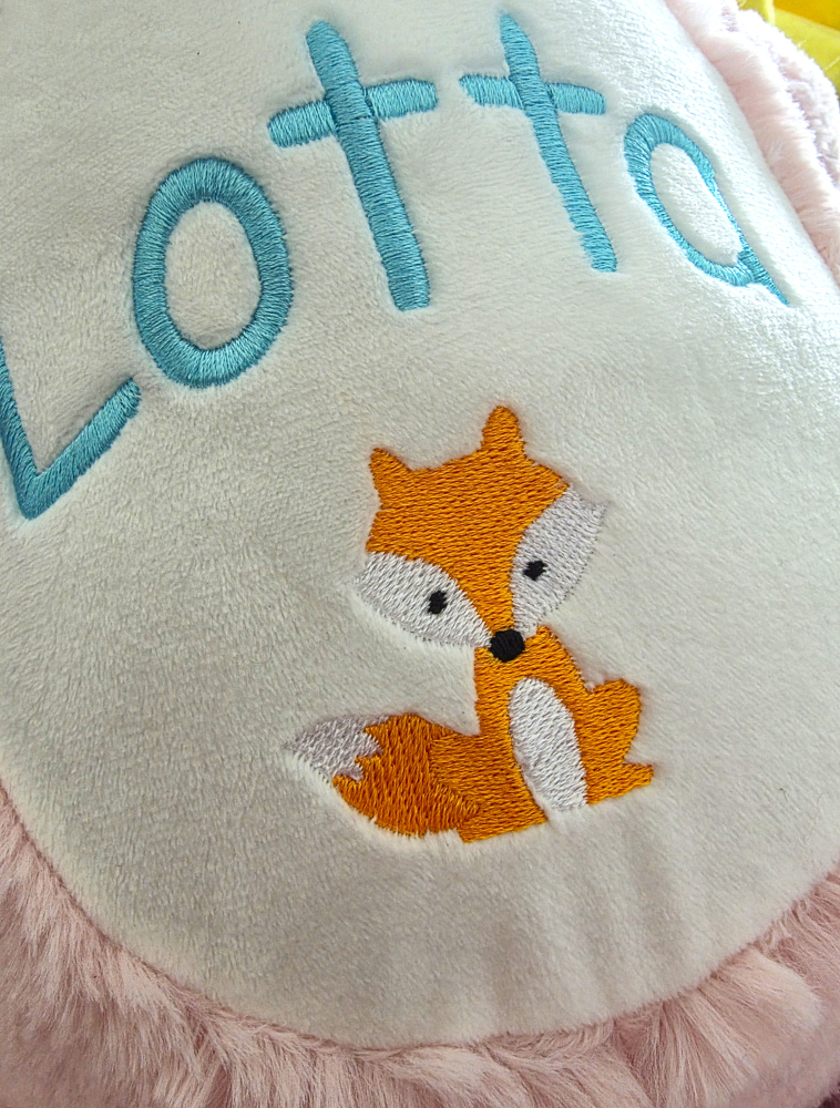 Plüsch Eule Koala Einhorn Pinguin oder Hase (40cm) mit Motiv/Name & Datum