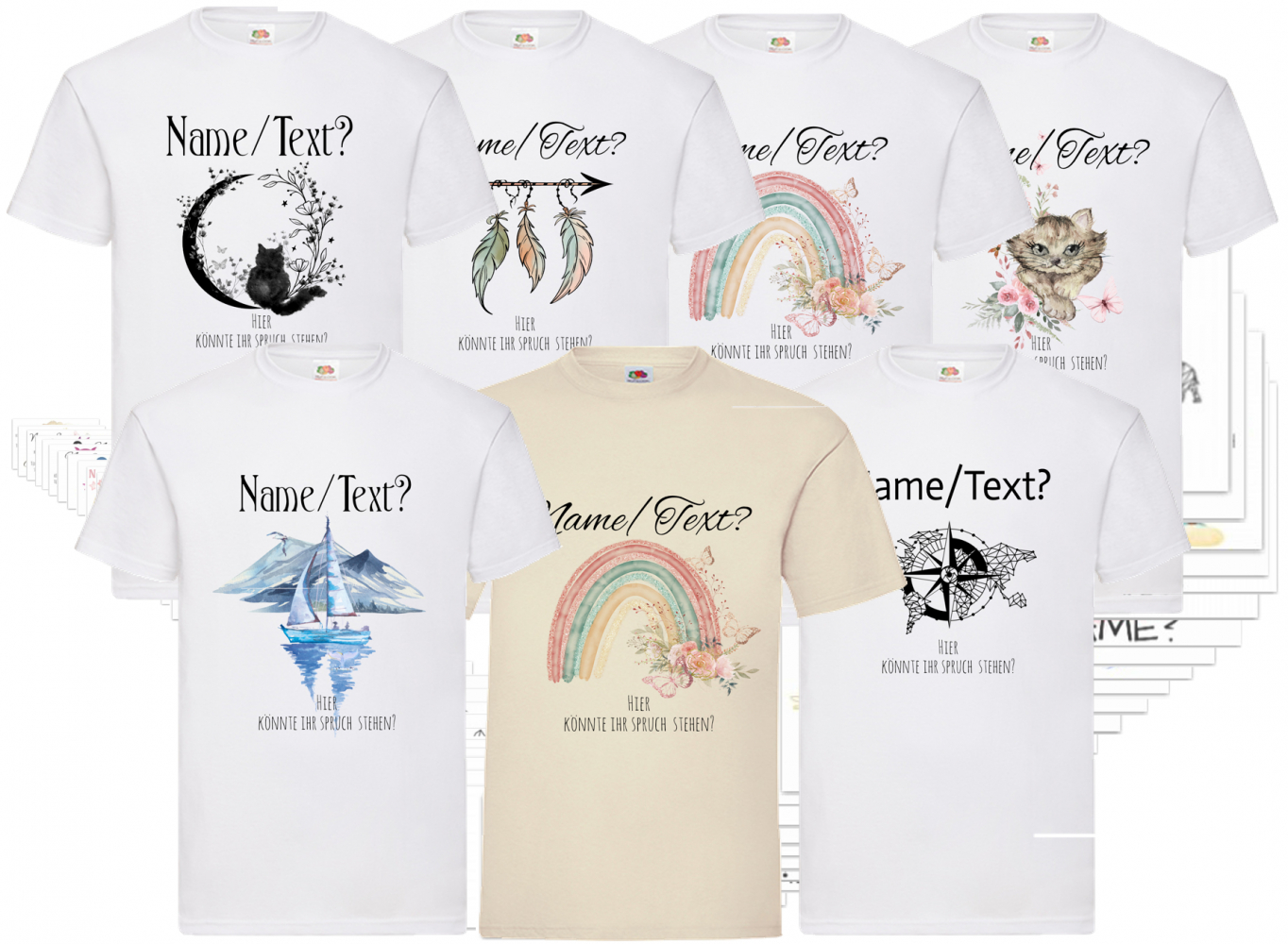 T-Shirt Gr. S-XL mit Motiv/Sternzeichen/Namen/Text bedruckt