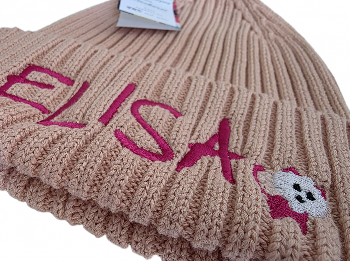 Kinder Bio Stickmütze aus Baumwolle 3-7 J mit Motiv & Namen bestickt