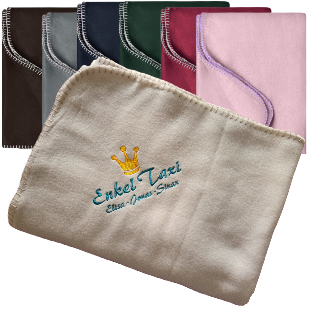 Fleecedecke 130x170cm mit Namen/ Motiv bestickt