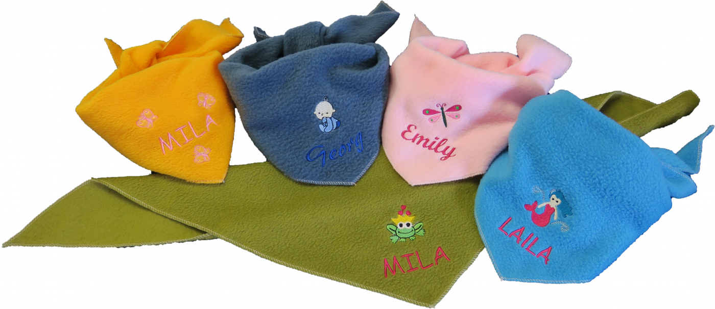FLEECE Halstuch (Schal) mit Motiv / Namen