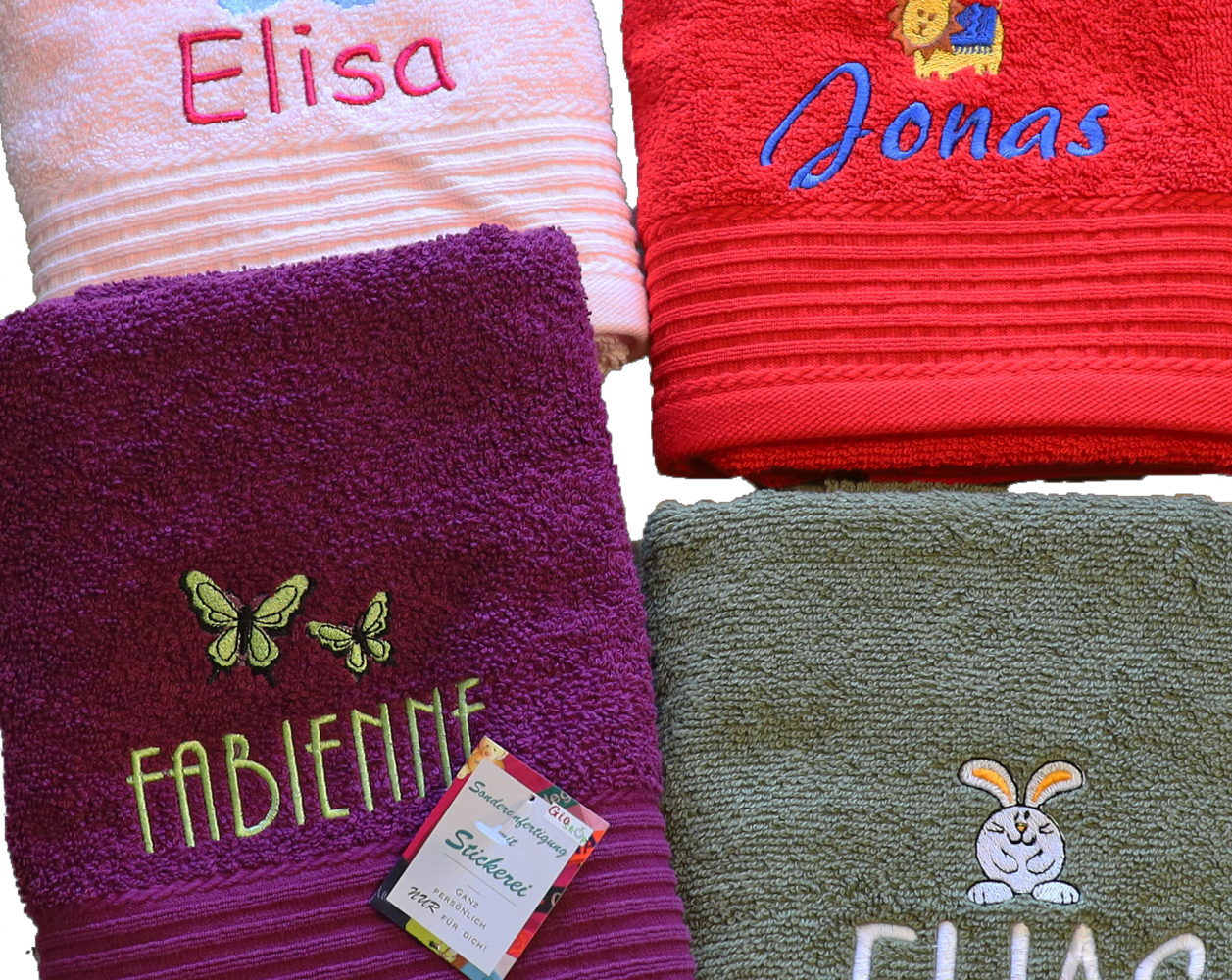CLASSIC Handtuch 50x100 mit Namen/ Motiv bestickt