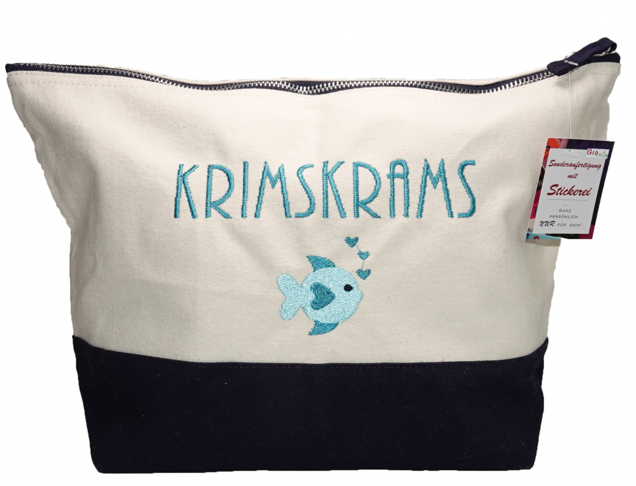 Canvas Tasche mit Namen/Sternzeichen oder Motiv bestickt