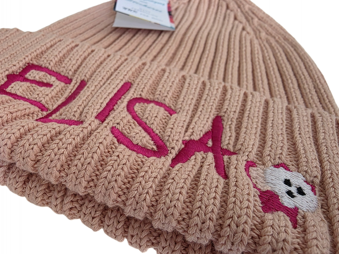 Kinder Bio Stickmütze aus Baumwolle 3-7 J mit Motiv & Namen bestickt