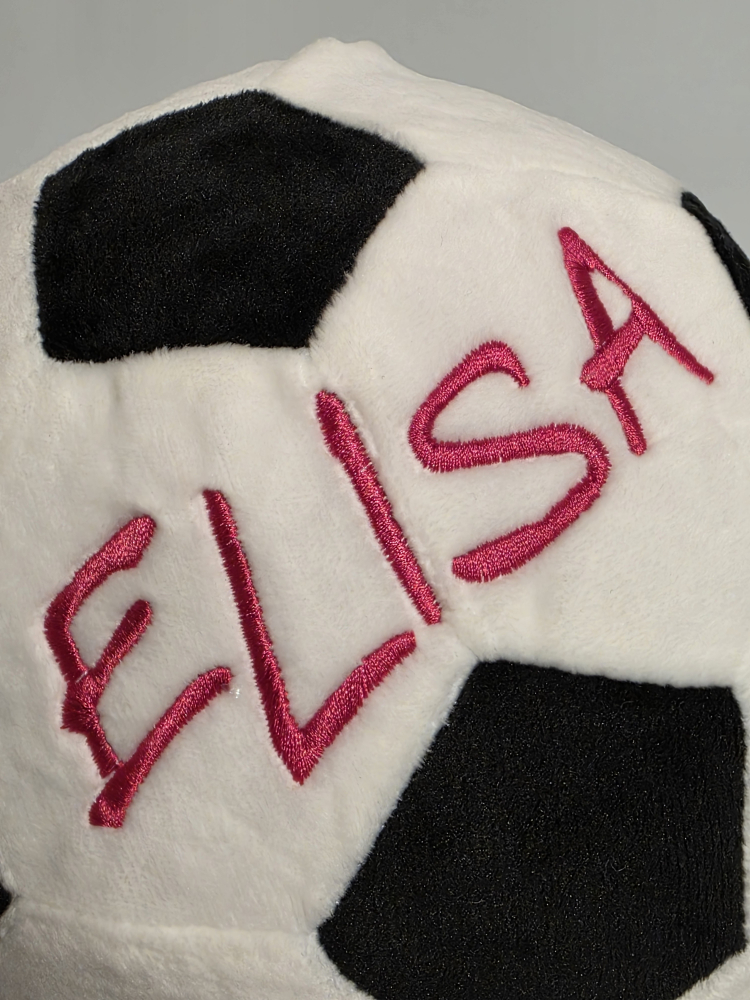 Plüsch Fußball (20cm) mit Name/Datum bestickt