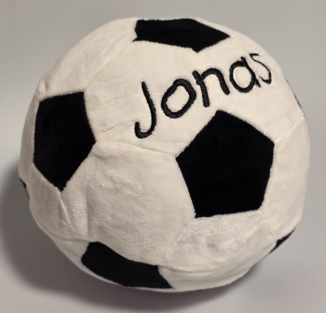 Plüsch Fußball (20cm) mit Name/Datum bestickt