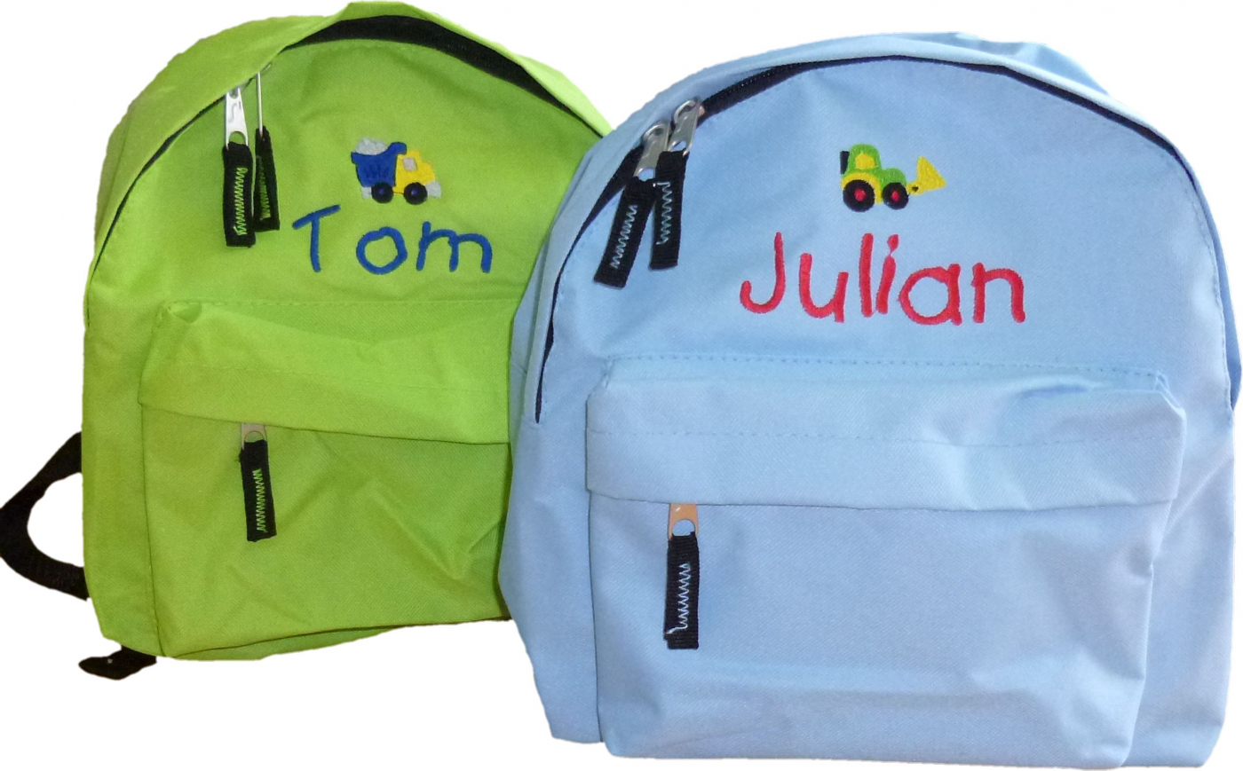 Kinder-Rucksack mit Namen / Motiv bestickt