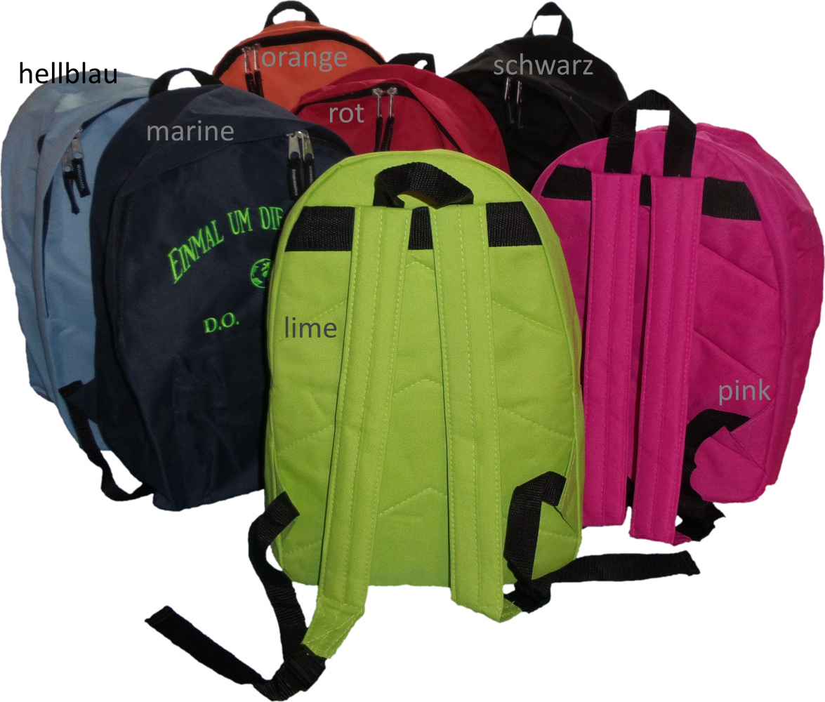 Kinder-Rucksack (groß) mit Namen / Motiv bestickt