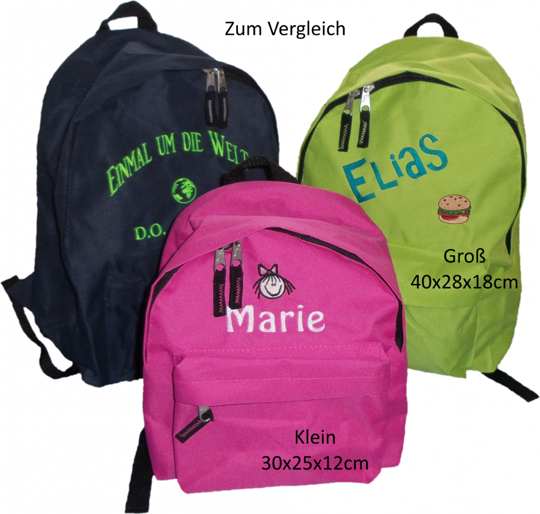 Kinder-Rucksack (groß) mit Namen / Motiv bestickt