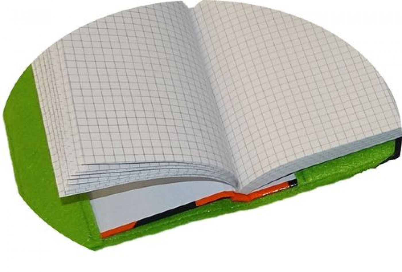 Notizbuch mit Filzeinband (Buch-Umschlag) DIN A5 (groß) + Name/Spruch & Motiv bestickt
