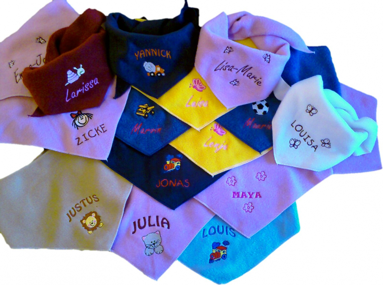 FLEECE Halstuch (Schal) mit Motiv / Namen