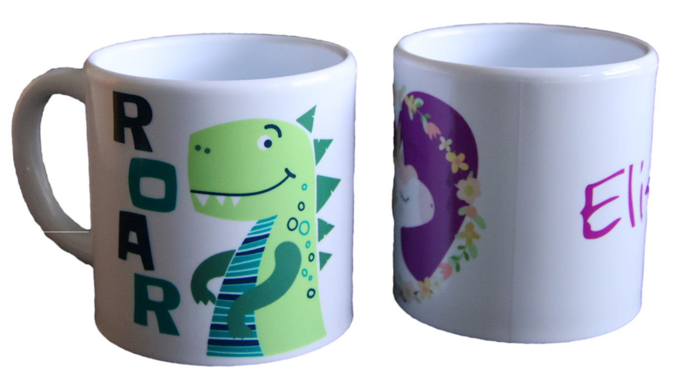 Kinder-Tasse Becher Kunststoff mit Sternzeichen/Motiv/Namen/Spruch bedruckt