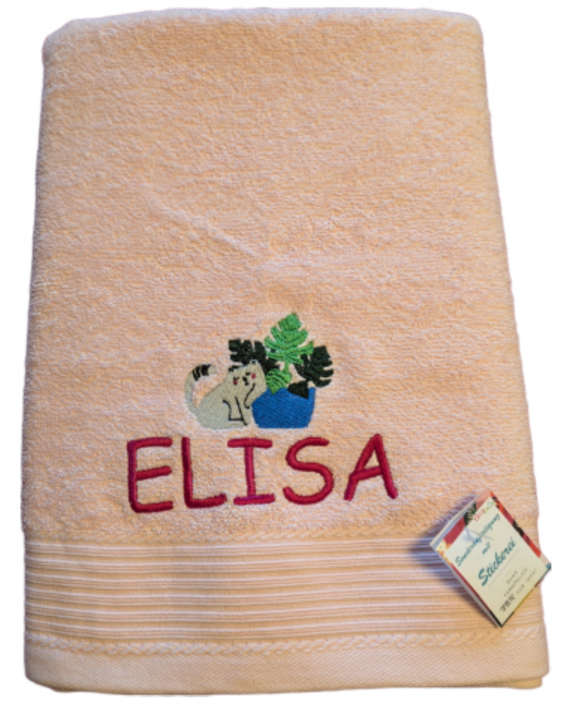 CLASSIC Duschtuch 70x140 mit Namen/ Motiv bestickt