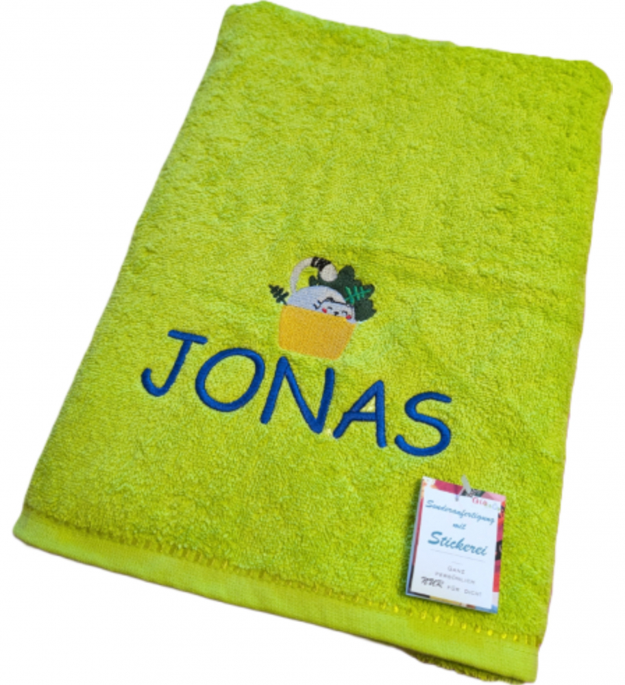 PREMIUM Duschtuch 70x140cm mit Namen/ Motiv bestickt