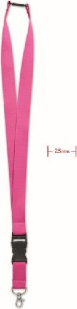 Lanyard 25mm mit Karabiner Name bestickt