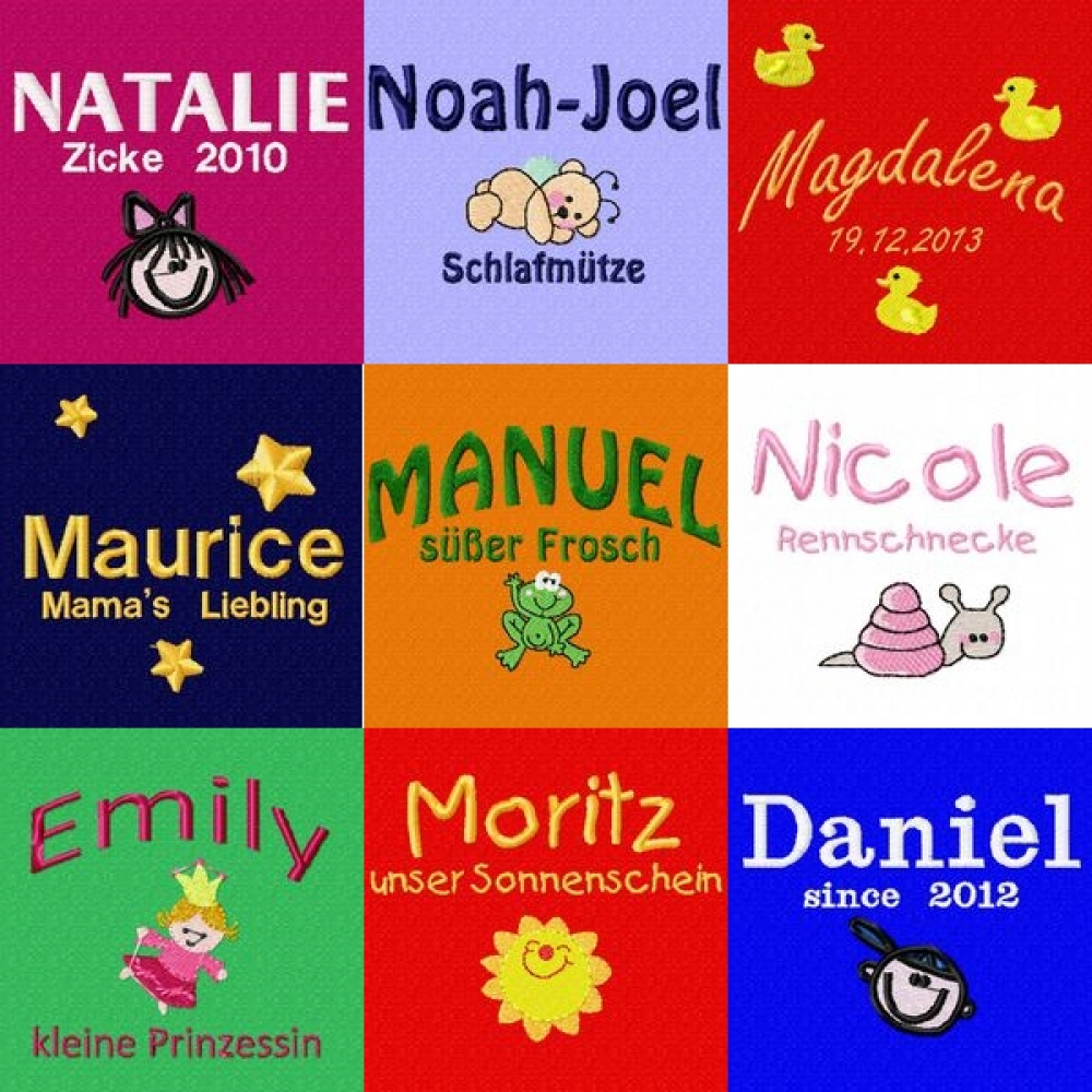 Kinder T-Shirt mit Motiv & Name bestickt