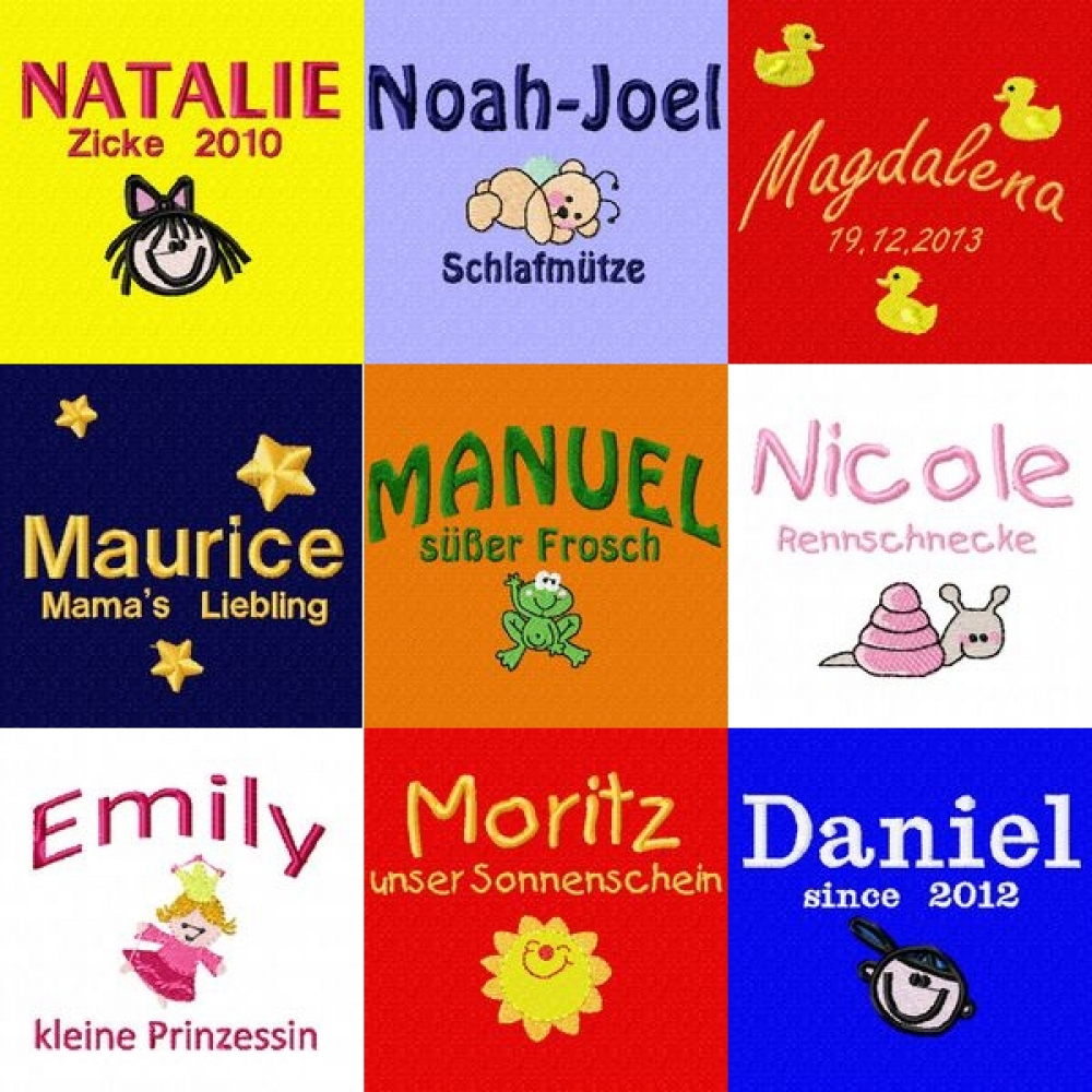 Kinder T-Shirt mit Motiv & Name bestickt