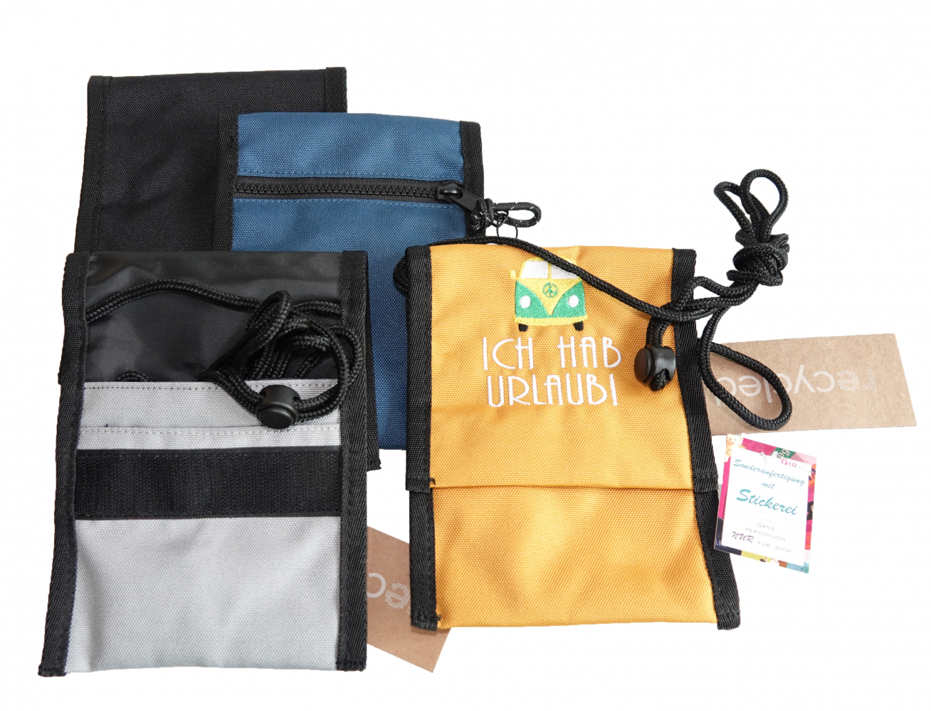 Brusttasche/ Pouch mit Motiv oder Sternzeichen & Namen bestickt
