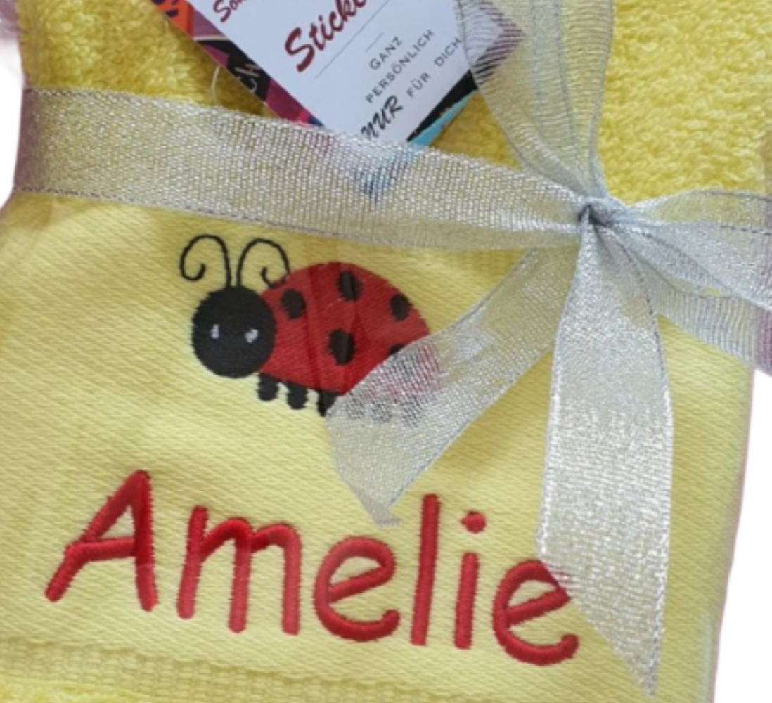 4me Kinder-Handtuch (Gästetuch) mit Namen/ Motiv bestickt