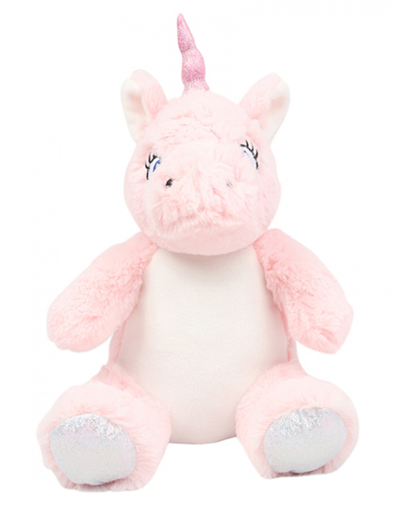 Plüschtier (25cm) Einhorn, Löwe, Bär, Eule, Elefant, Hase oder Pinguin  mit Sternzeichen/Motiv/Name bedruckt