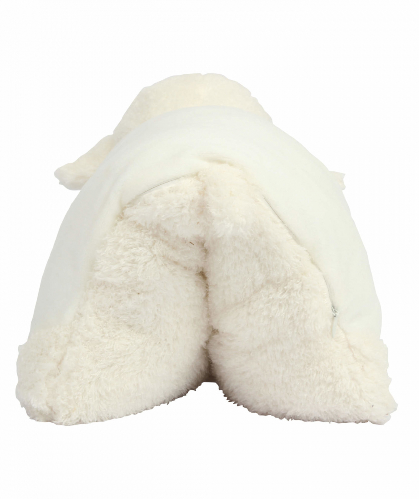 2in1 Kuscheltier-Kissen Schaf oder Bär (40cm) mit Motiv/Name & Datum bestickt
