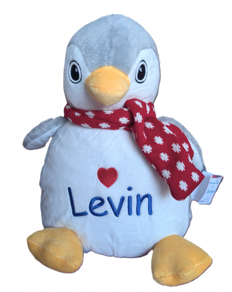 Plüsch Eule Koala Einhorn Pinguin oder Hase (40cm) mit Motiv/Name & Datum