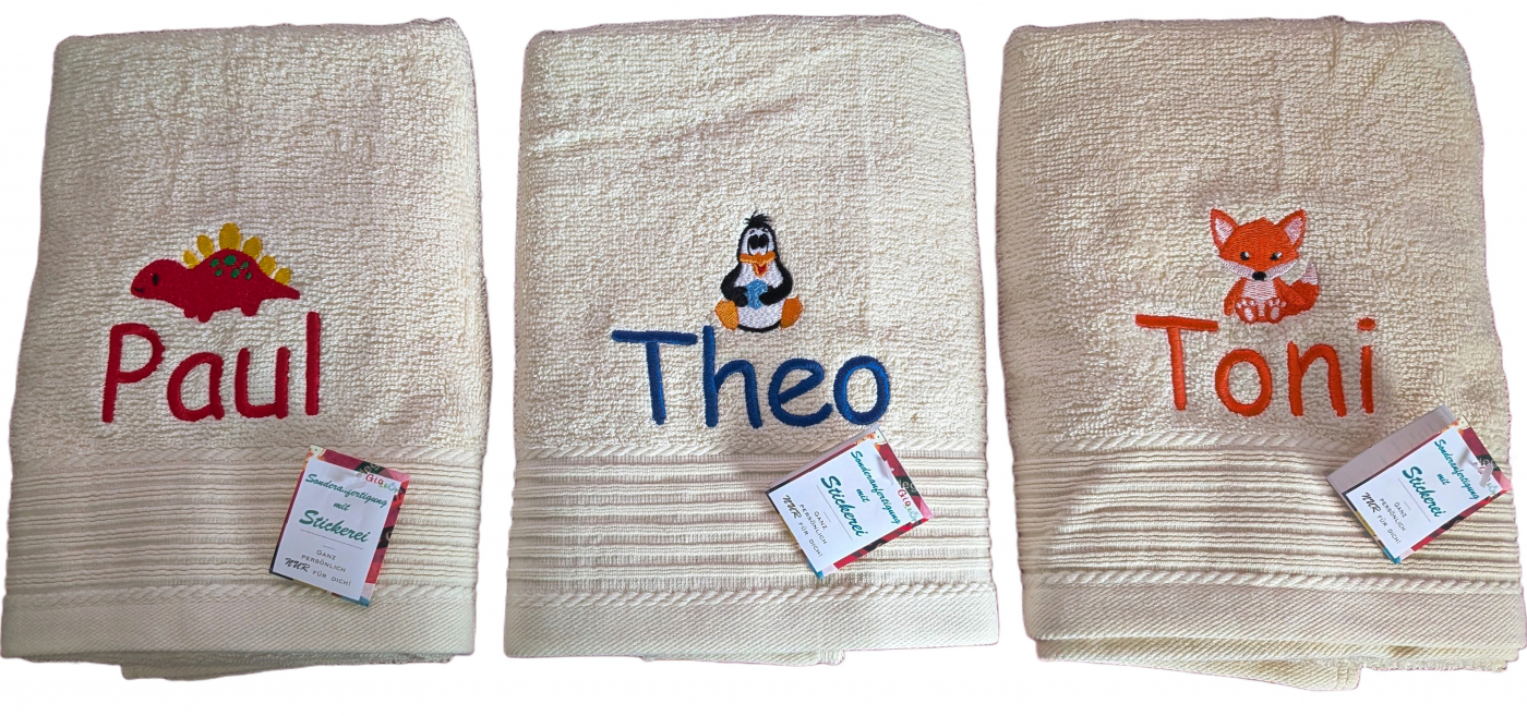 CLASSIC Handtuch 50x100 mit Namen/ Motiv bestickt