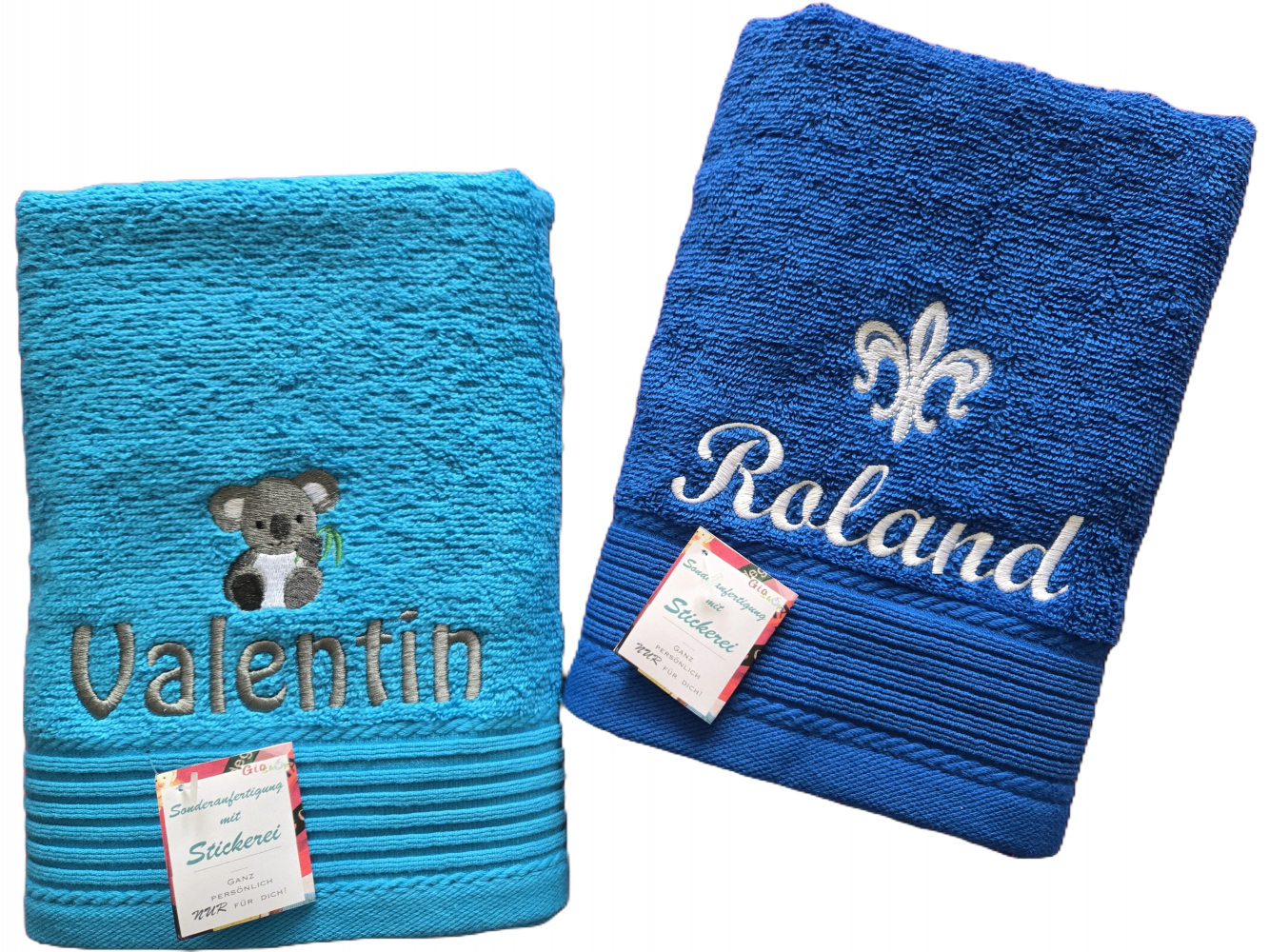 CLASSIC Handtuch 50x100 mit Namen/ Motiv bestickt