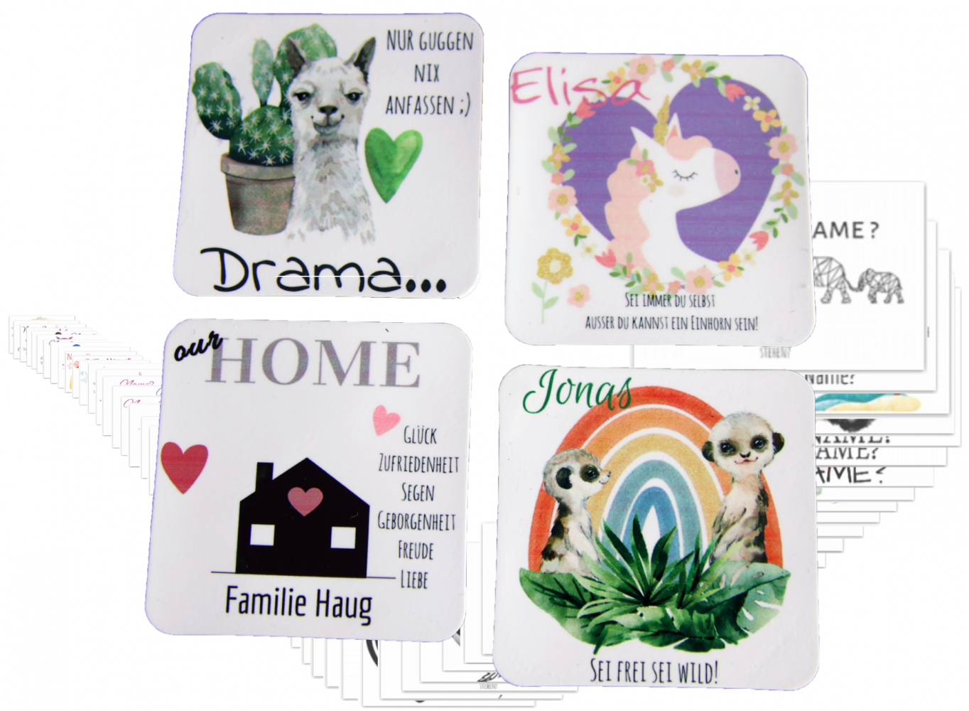 Magnet-Sticker mit Sternzeichen/Motiv/Namen/Spruch bedruckt