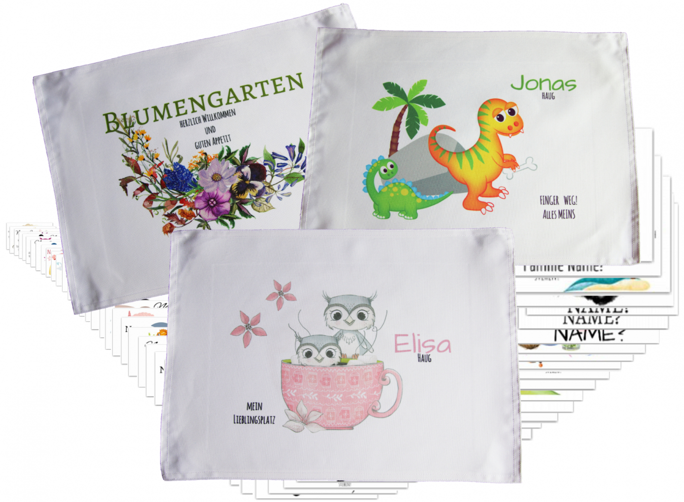 Tischset mit Sternzeichen/Motiv/Namen/Spruch bedruckt
