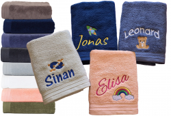 BiO - Handtuch 50x100 mit Namen/ Motiv bestickt