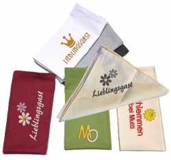 Stoffserviette, kochfest 37x37 mit Namen/ Motiv bestickt